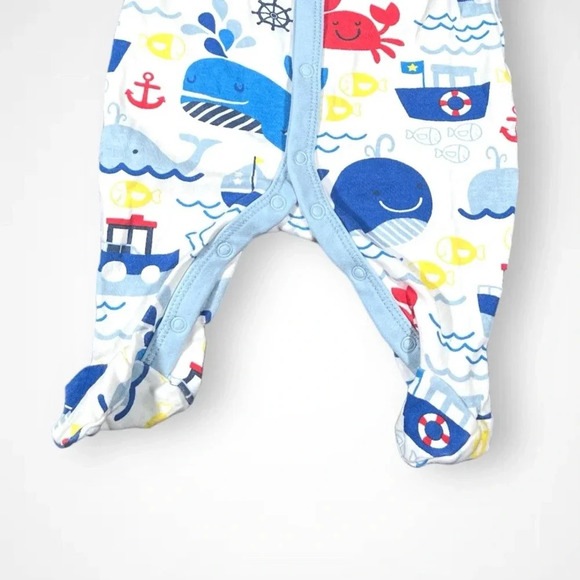 4/$20 Koala  Baby Whale Print Sleeper/Footie - Picture 3 of 5